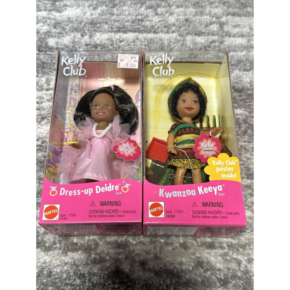 Lot of 2 Kelly Club‎ Black African American Barbie Dolls Brand New Sealed!